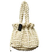 Wholesale - BROWN QUILTED DRAWSTING HANDBAG C/P 12